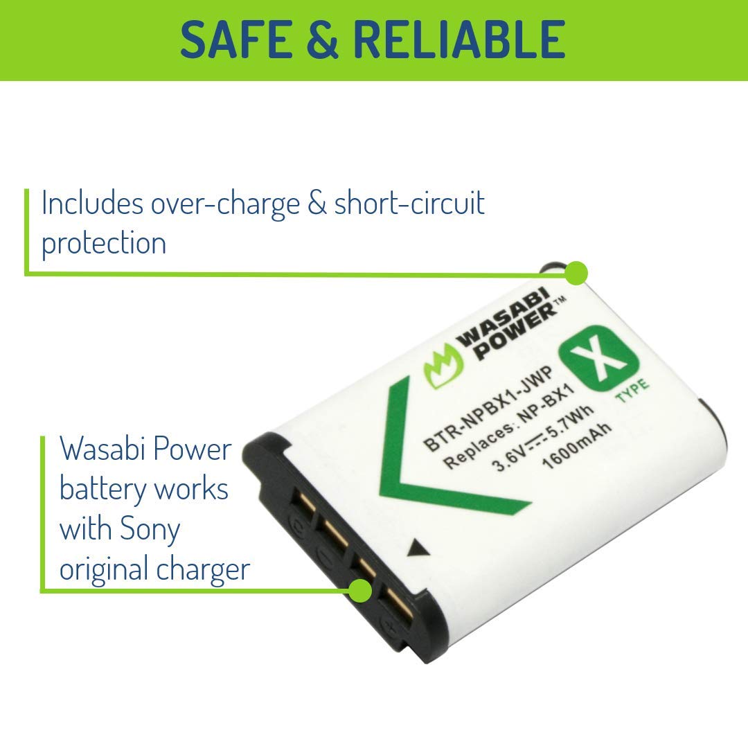 Amazon.com : Wasabi Power NP-BX1 Battery (2-Pack) for Sony NP-BX1